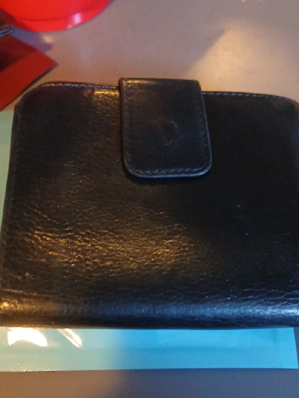 Gucci Black Leather Walletwith Gold Logo & Bamboo - Picture 2 of 7